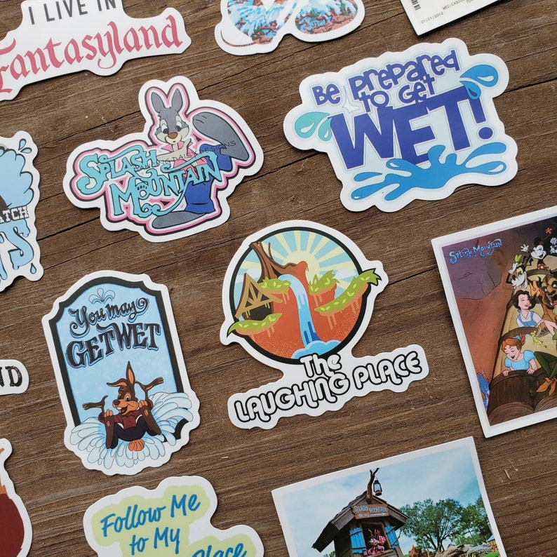 Party Supply Brer Bear Brer Fox Brer Rabbit Stickers 50 pcs Splash Mountain Sticker Pack Vinyl Stickers Scrapbooking