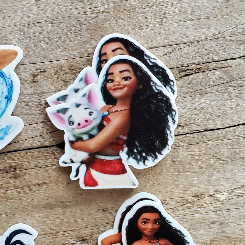 Minnie Ears Resin Flatback Bow Supply Supplies Character Brooches Planar Resin Embellishment Set of 2 Moana