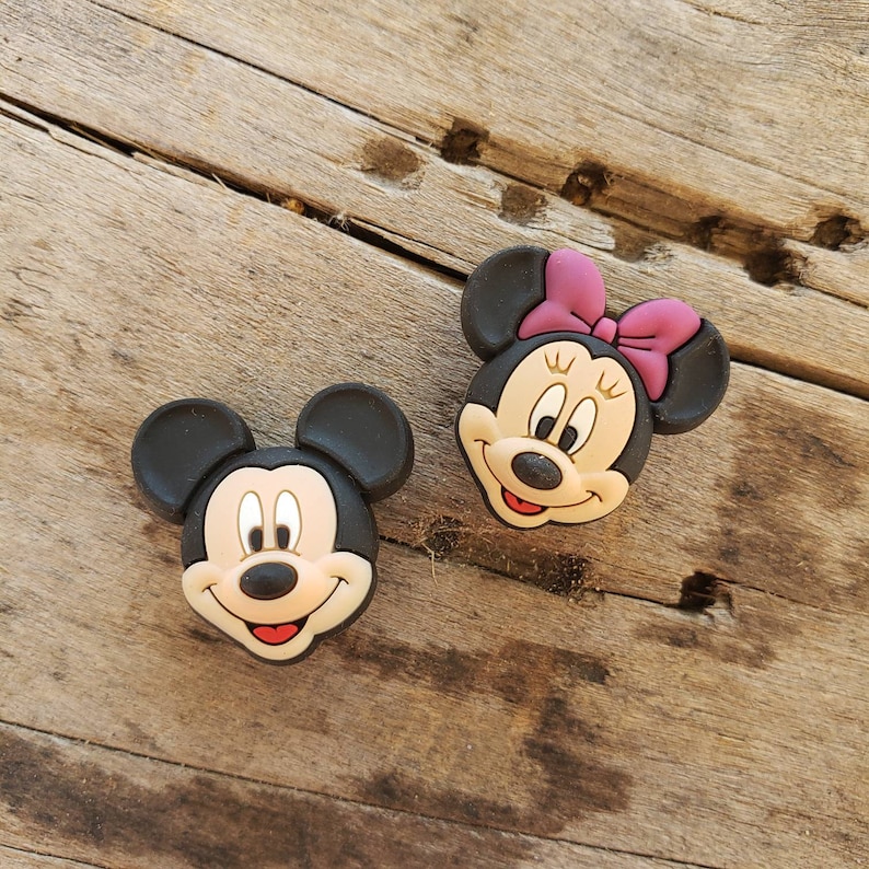 2D Mickey and Minnie Denver Mall Shoe Charms Cartoon - Max 64% OFF Sh Character