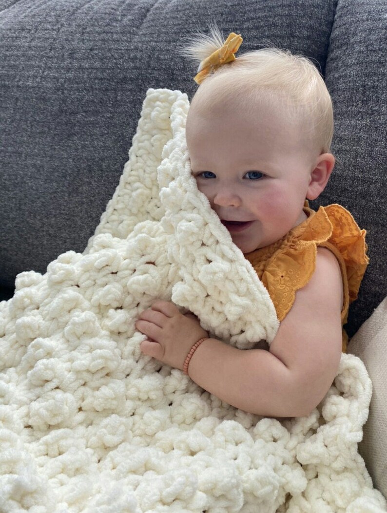 Fast & Easy Chunky Baby Blanket Lovey Easy Crochet Pattern Etsy