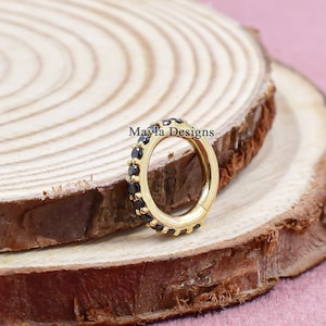 14K Yellow Gold Round Charms Lock, Black Diamond Lock, Diamond Charm Holder Lock, Linked Charm Lock, Wholesale Gold Enhancer Lock Jewelry