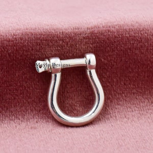 Natural Silver Plated Shackle Lock Screw Anchor Shackle Connector Lock Jewelry