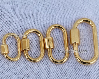 14K geel goud schroef karabijnhaak slot, alle maten karabijnhaak slot, gewoon goud karabijnhaak slot, ketting sieraden connector karabijnhaak slot sieraden