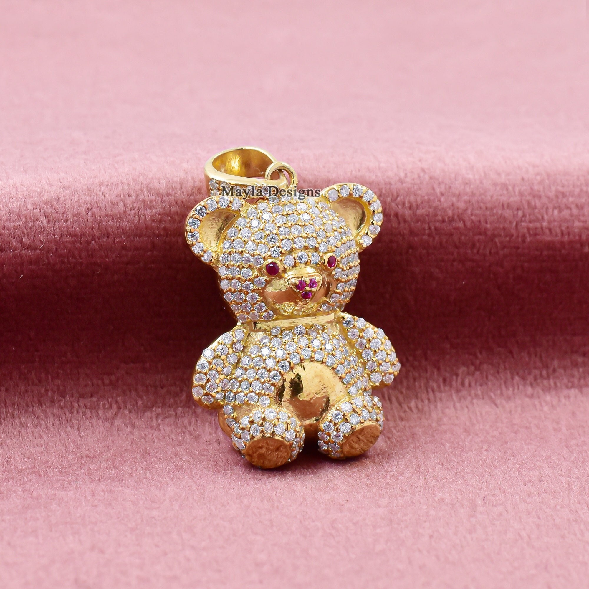 Diamond Bear Necklace - Baby Bear (1997) - IF & Co.