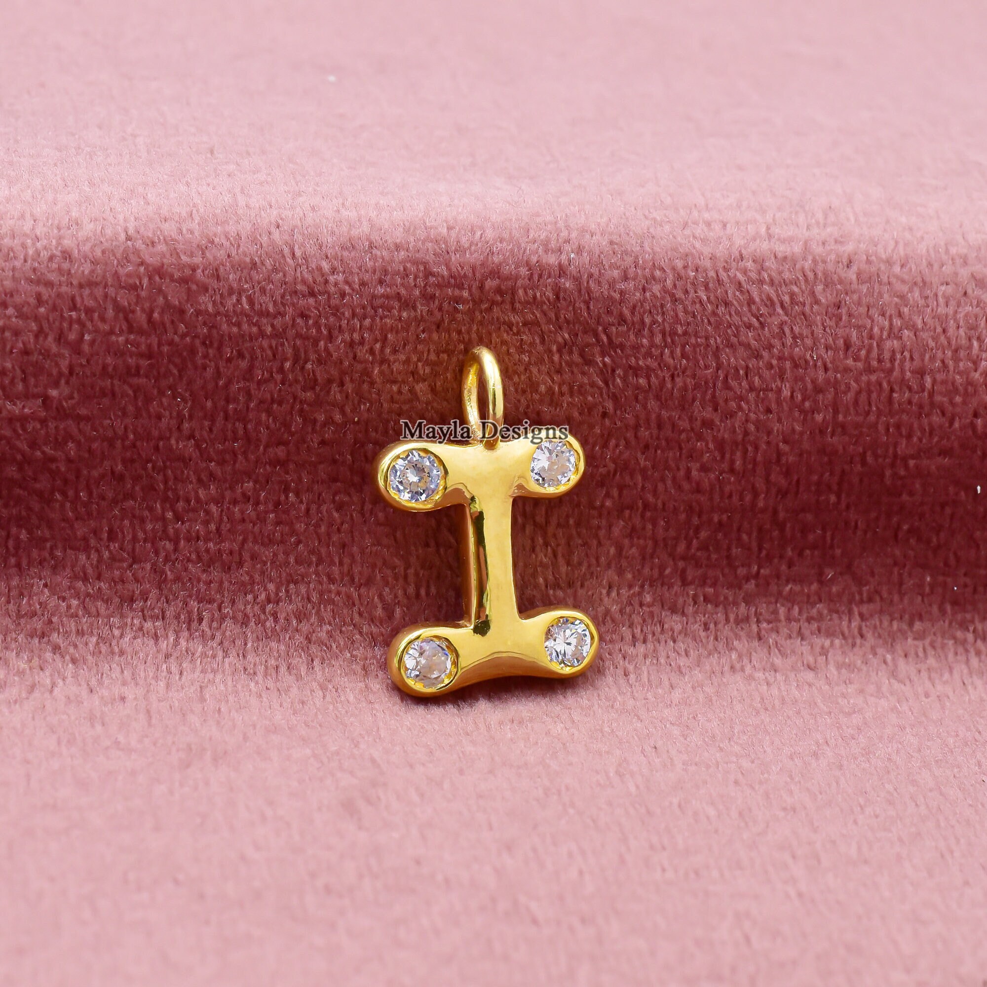 Custom Bubble Letter Charm - Initial R Charm Jewelry for Her | Personalized Design