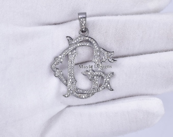 925 Monograma DG-GD de diamante de monograma de - Etsy España