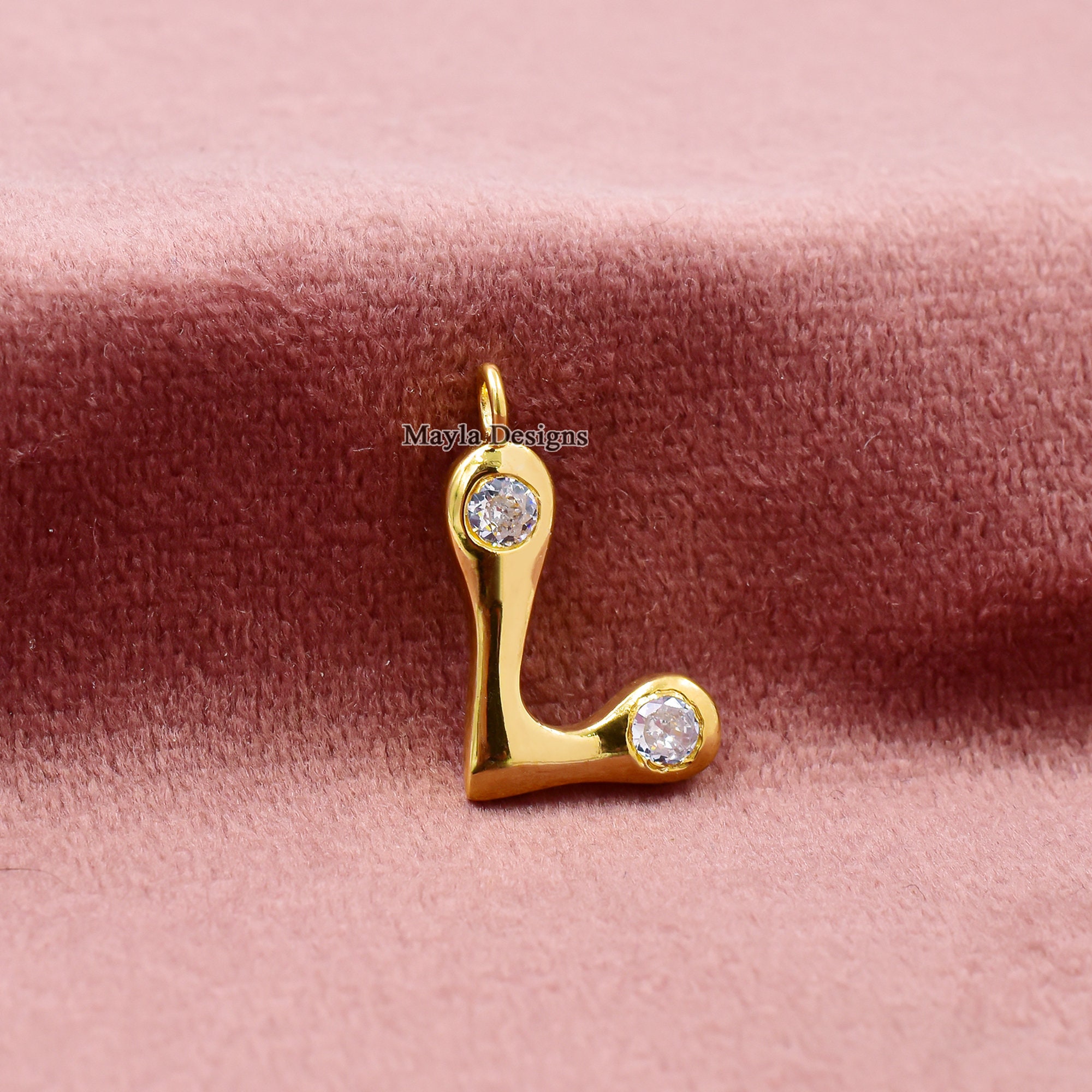 Custom Bubble Letter Charm - Initial R Charm Jewelry for Her | Personalized Design