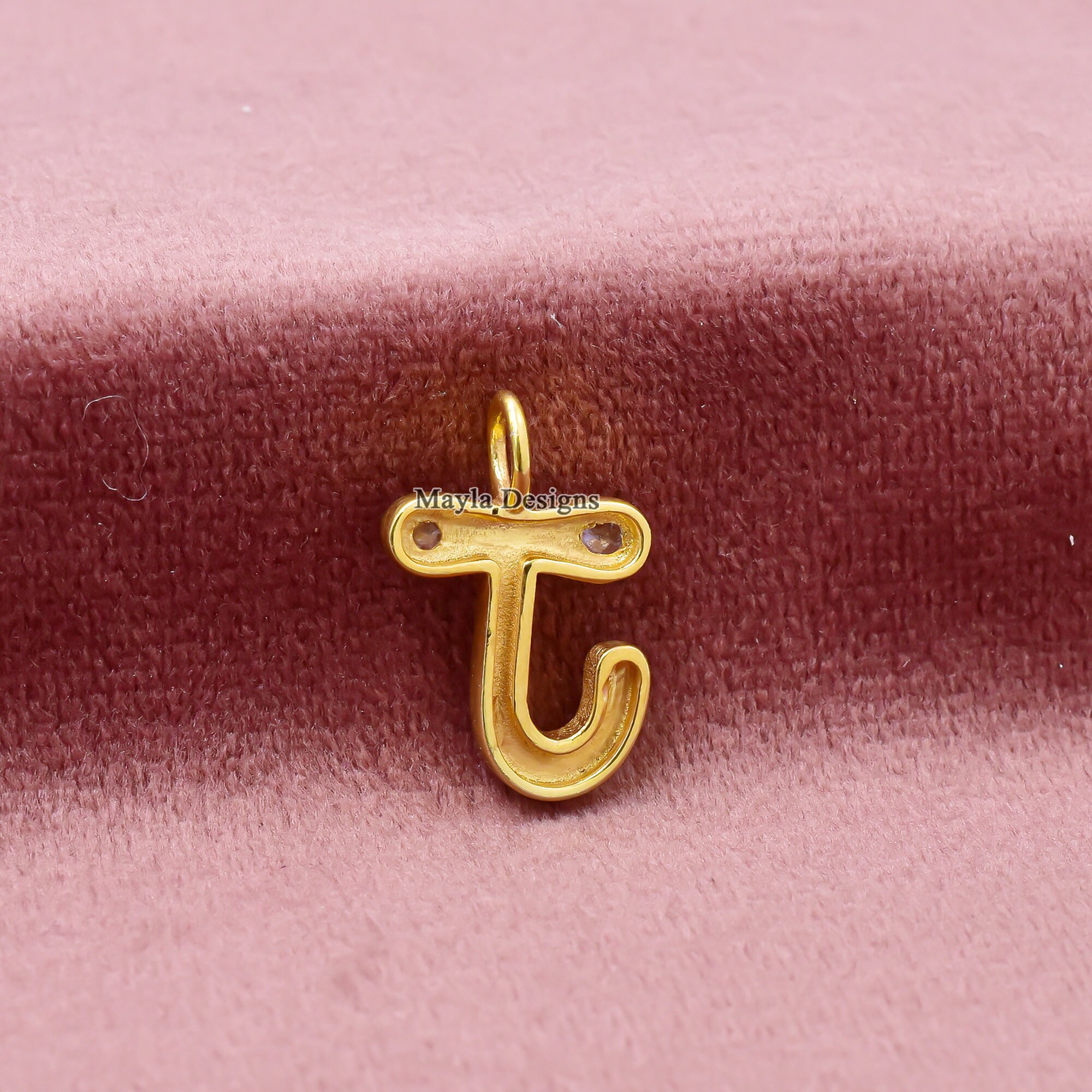 Custom Bubble Letter Charm - Initial R Charm Jewelry for Her | Personalized Design
