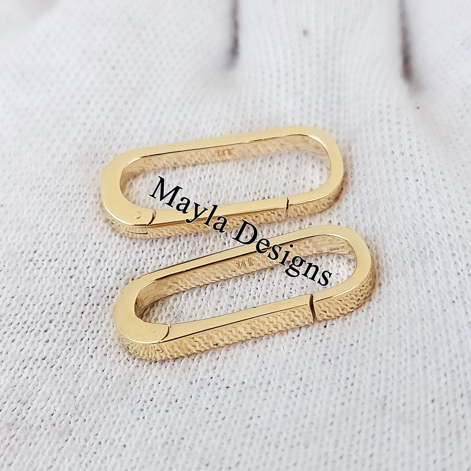 14k Solid Gold Link Clasp Lock Plain Link Clasp Lock Gold Etsy