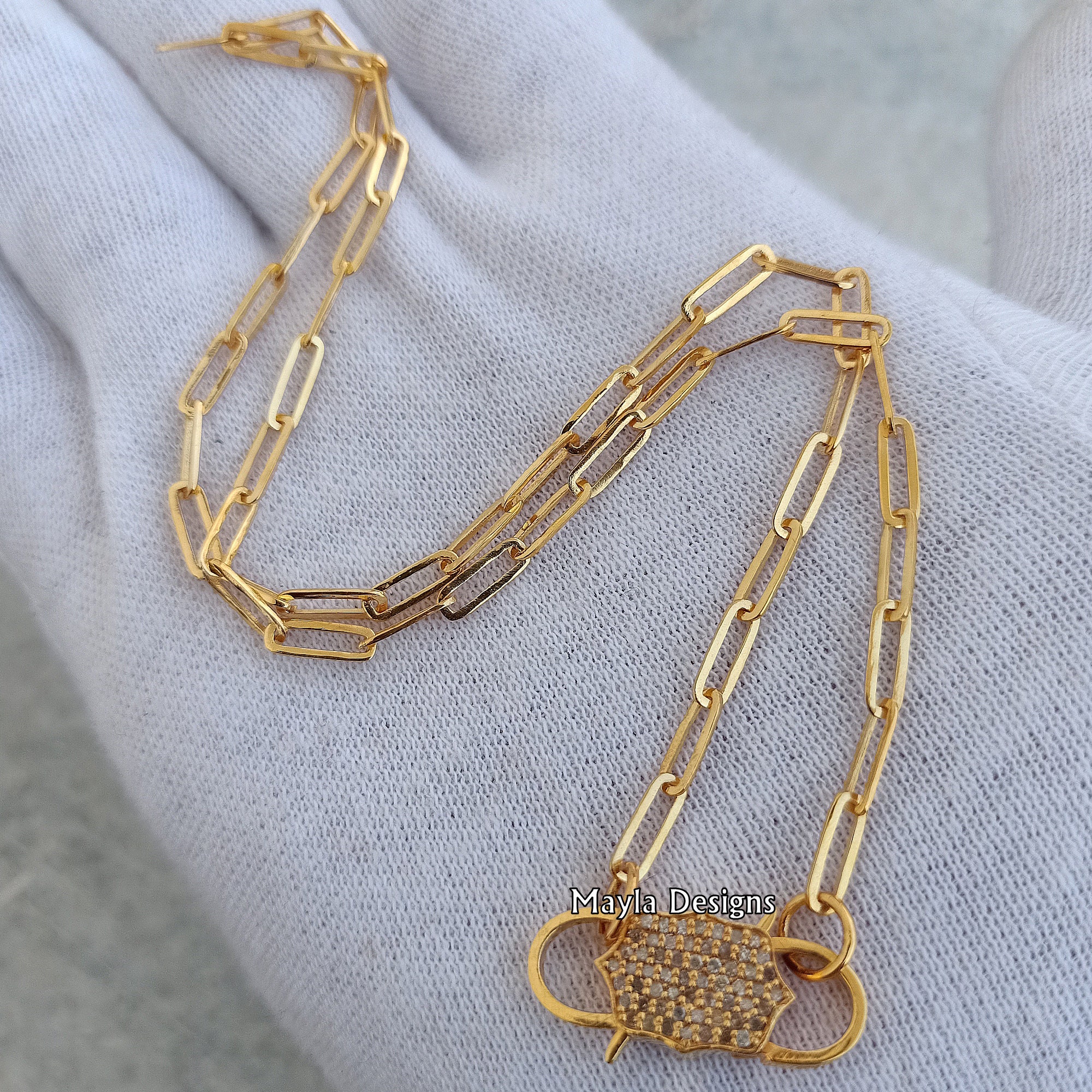 14K Yellow Gold Paperclip Chain (4.0 mm) main image 1