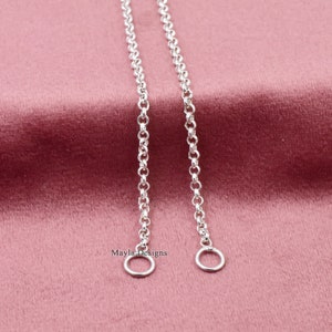 Silver Rolo Chain, Charm Pendant Rolo Chain Necklace, Carabiner Necklace Chain, Connector Chain Necklace Jewelry
