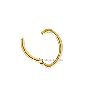 14k Yellow Gold Marque Shape Charm Holder, Plain Gold Clicker Lock, Connector Charm Holder Lock, Wholesale Gold Enhancer Lock Jewelry