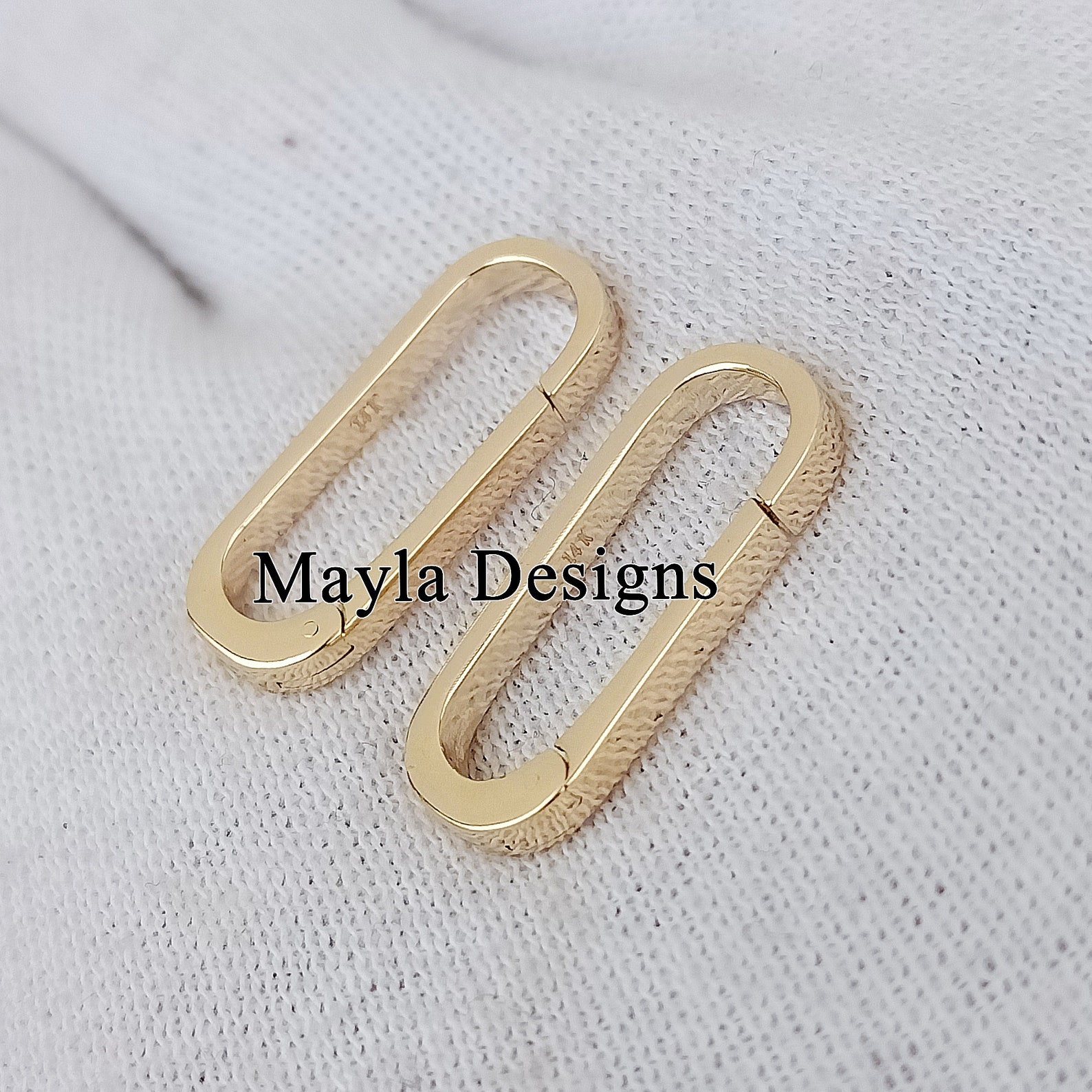 14k Solid Gold Link Clasp Lock Plain Link Clasp Lock Gold Etsy
