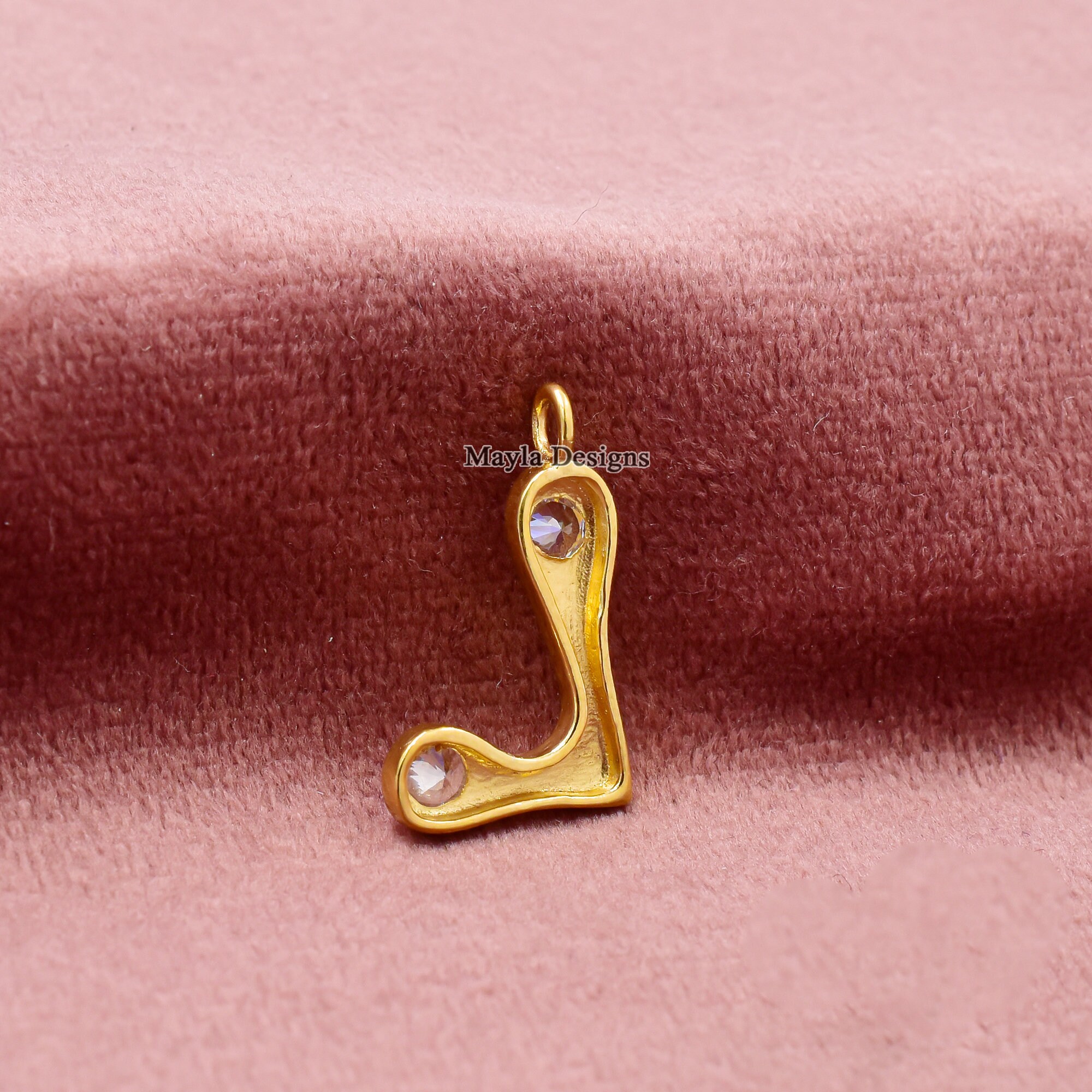 Custom Bubble Letter Charm - Initial R Charm Jewelry for Her | Personalized Design