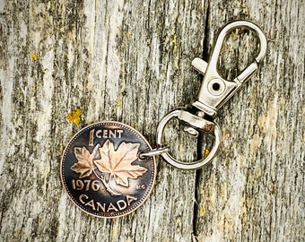 Canadian penny (1 cent) novelty coin keychain