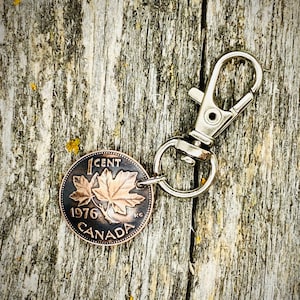 Canadian penny (1 cent) novelty coin keychain