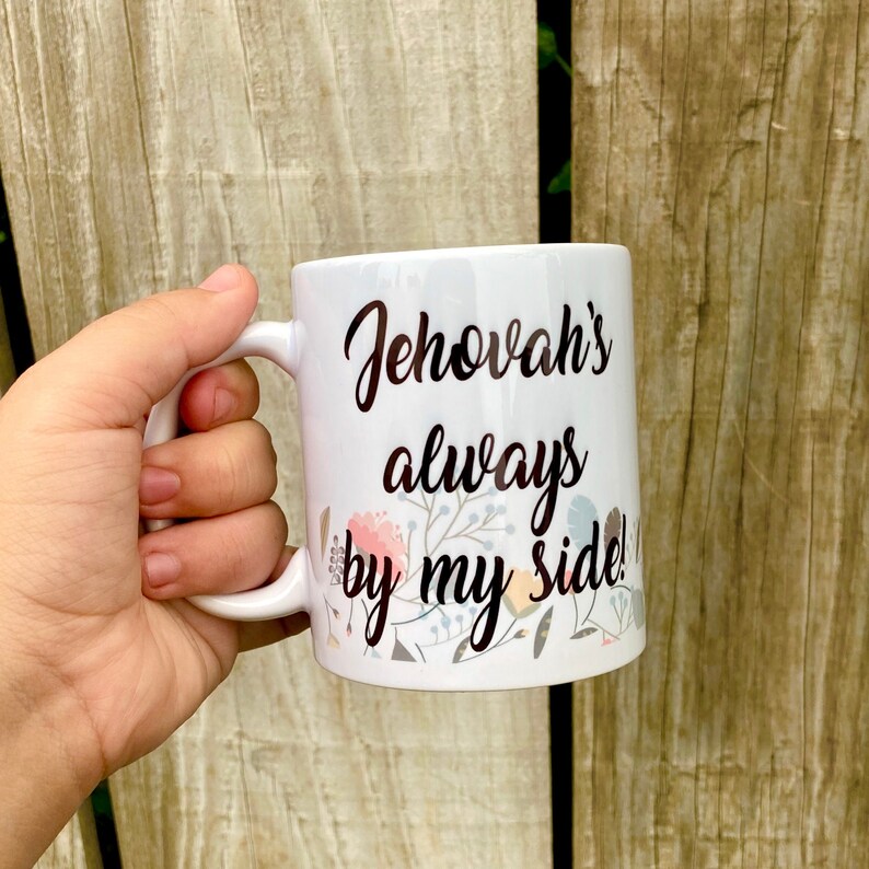 POFULL Kosmetiktasche Mit Motiv 'Jehovah Is Always By My Side' – Marmordruck, 23,4x17,3 Cm, Baumwollleinen, Reißverschluss
