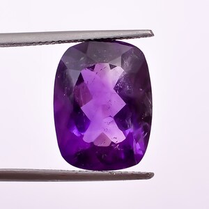 AAA African Amethyst Gemstone: 16x12mm Cushion Cut Loose Stone