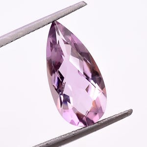 Amatista rosa natural en forma de pera, corte brillante, fabricación de joyas con piedras preciosas sueltas Rose De France, piedra de amatista en forma de pera, tamaño calibrado 16 x 8 x 5 mm