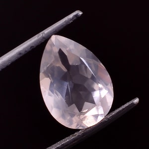 Natürliche Rosenquarz Birnenform Brilliantschliff, Rosa Quarz Lose Edelstein für die Schmuckherstellung, Rosenquarz Birnenform kalibrierte Größe 14 x 10 mm