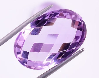 Natural Pink Amethyst Oval Shape Gemstone, Rose De France Loose Gemstone For Jewelry Making, Rose Cut Calibrated Gemstone, 23X15 mm