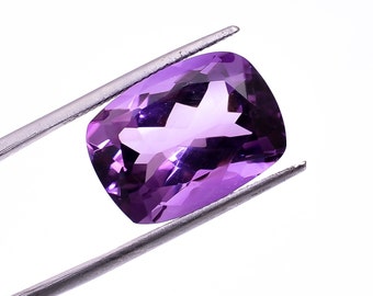 Natural Amethyst Radiant Brilliant Cut, Loose Gemstone For Jewelry Making Purple Stone, Birthday Gift Calibrated Size 18X13X9 mm