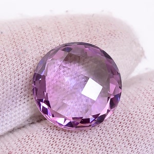 Natural Pink Amethyst Round Briolette Cut, Faceted Amethyst Loose Gemstone, Calibrated Round Shape Jewelry, 8X8 To 15X15 mm, Birthday Gift,