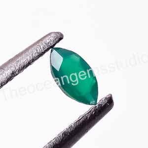 Piedra preciosa de ónix verde marquesa: talla facetada, calidad AAA (de 4 x 2 a 16 x 8 mm)