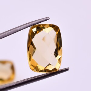 Natural Yellow Citrine Cushion Shape Rose Cut, Citrine Loose Gemstone For Jewelry Making, Citrine Quartz Cushion Cut Calibrated Size 14X10mm
