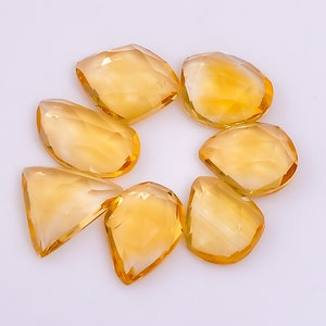 100% Natural Citrine Quartz Fancy Shape, Yellow Citrine Loose Gemstone For Making Jewelry, Healing Crystal, Calibrated Size 12X7 To 9X7 mm