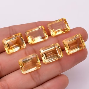 Natural Citrine Quartz Octagon Shape, Golden Citrine Loose Gemstone For Jewelry Making, Yellow Citrine Energy Gemstone Calibrated 16X12 mm
