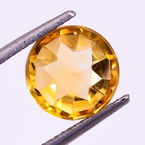 Yellow Citrine Quartz Round Shape Rose Cut, Natural Citrine Loose Gemstone For Jewelry Making, Citrine Round Cut Calibrated Size 10X10 mm