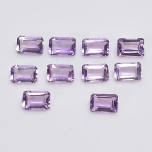 Natural Pink Amethyst Octagon Shape, Rose De France Loose Gemstone For Jewelry Making, Wedding Gift Purple Amethyst Calibrated Size 6X4 mm