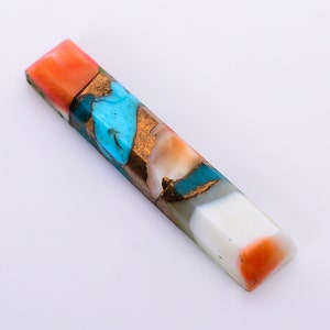 Top Quality Oyster Copper Turquoise Baguette Shape, Mohave Turquoise Loose Gemstone Jewelry Making, Calibrated Size 22X4 mm Birthday Gift