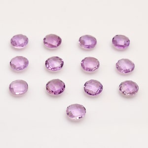 Natural Pink Amethyst Round Briolette Cut, Rose De France Loose Gemstone For Jewelry Making, Purple Amethyst Round Cut Calibrated Size 7X7mm