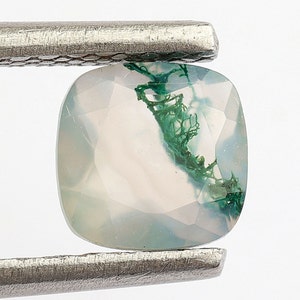 Best Quality Moss Agate Cushion Shape Faceted Cut, Tree Moss Agate Loose Gemstone For Jewelry Making, Green Crystal Calibrated Size 5X5 mm