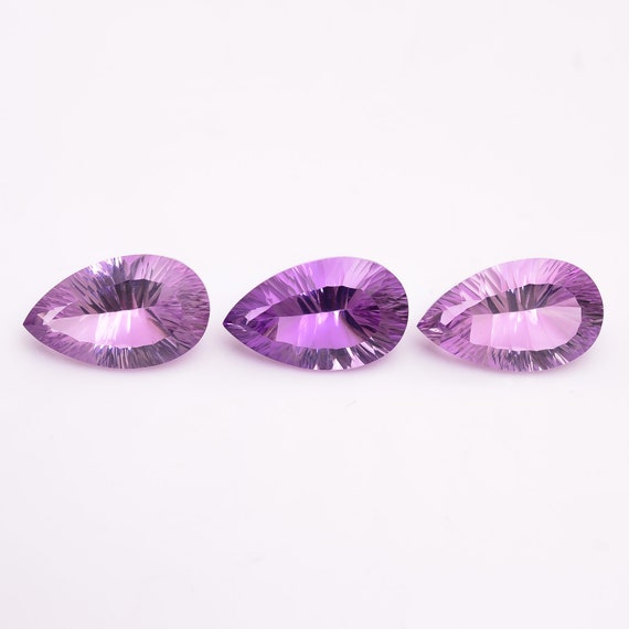 22x19 mm Certified Natural Amethyst Heart Shape Concave Cut 26.16 Cts Top Best Quality Calibrated Loose Gemstone