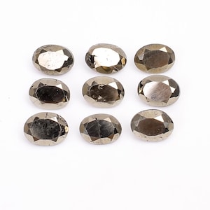 Golden Pyrite Oval Shape Faceted Cut, Money Pyrite Loose Gemstone For Jewelry Making, Natural Pyrite Oval Cut Calibrated Size 7X5--16X12mm