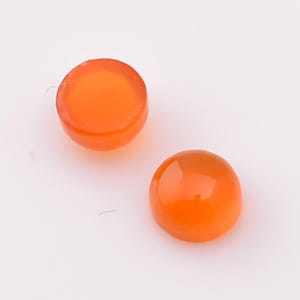 Natural Orange Carnelian Cabochon: Round Loose Gemstone (3X3 to 10X10 mm)