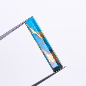 Natural Oyster Copper Turquoise Baguette Shape, Blue Turquoise Loose Gemstone For Jewelry Making, Turquoise Crystals Calibrated Size 22X4 mm