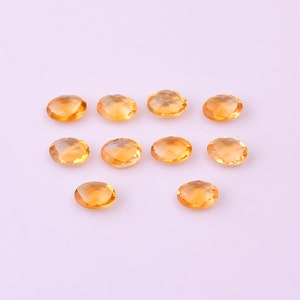 Quarzo citrino 100% naturale, forma ovale, taglio briolette, pietra preziosa sciolta di citrino giallo per la creazione di gioielli, dimensioni calibrate 8 x 6 mm, regalo di compleanno