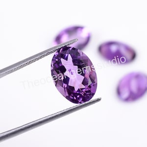 Amatista rosa de Francia natural de forma ovalada, corte rosa, piedra preciosa suelta para hacer joyas, cuarzo amatista de corte ovalado, tamaño calibrado 4 x 3 mm