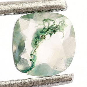 Natural Green Moss Agate Cushion Faceted Cut, Moss Loose Gemstone For Jewelry Making, Green Crystal Calibrated Size 5X5 mm Birthday Gift