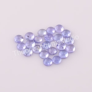 Blue Tanzanite Round Shape Cabs, Natural Blue Gems Loose Gemstone For Making Jewelry, Unique Tanzanite Round Cabs Calibrated Size 3X3X2 mm