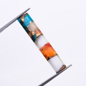 Natural Copper Turquoise Baguette Shape Faceted Cut, Mohave Turquoise Loose Gemstone For Jewelry,  Calibrated Size 22X4 mm Wedding Gift