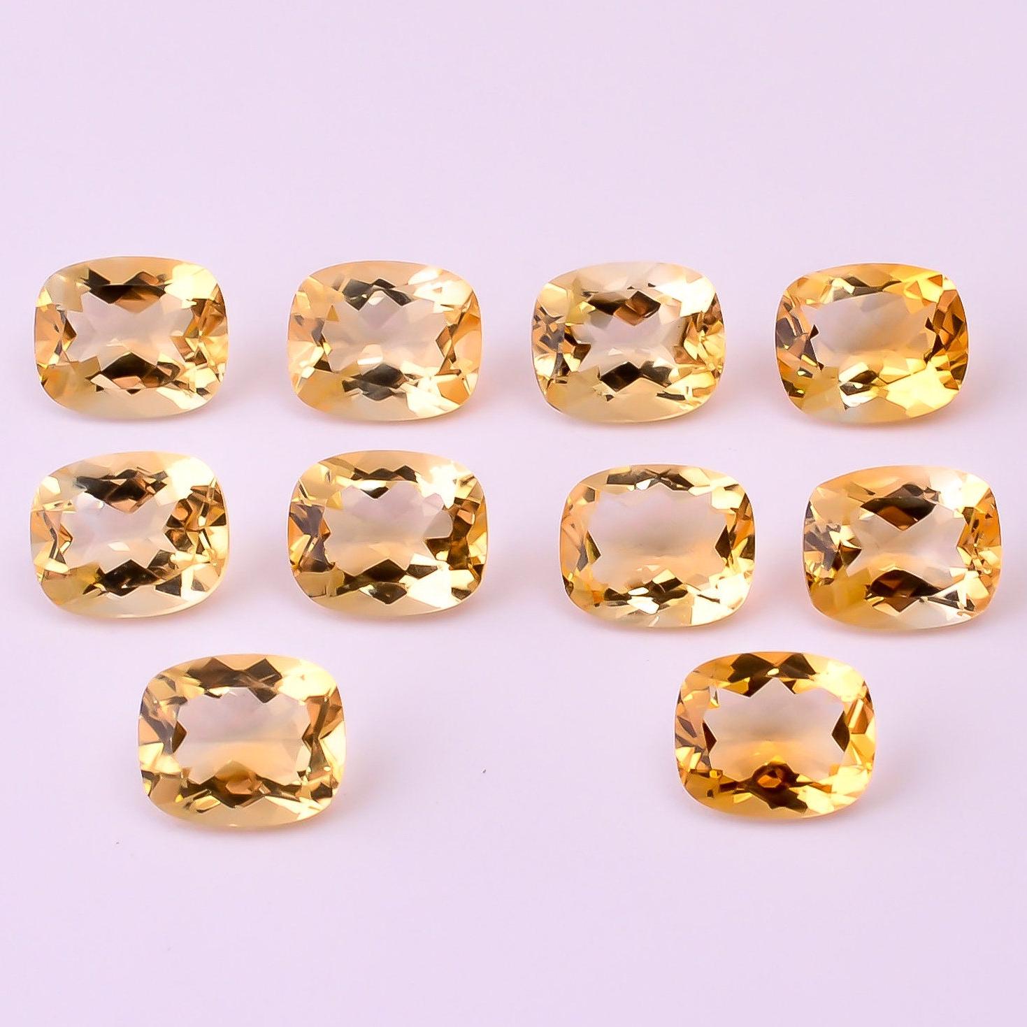 100% Natural Citrine Quartz Radiant Shape Brilliant Cut, Citrine Loose Gemstone For Jewelry Making, Golden Crystal Calibrated Size 12X10 mm