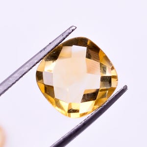 Golden Citrine Quartz Cushion Shape Rose Cut, 100% Natural Citrine Loose Gemstone For Making Jewelry, New Year Gift Calibrated Size 12X12 mm