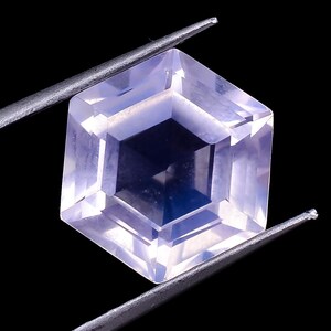100% Natural Purple Lavender Quartz Hexagon Shape, Brilliant Cut Loose Gemstone For Jewelry Making, Lilac Quartz Calibrated Size 10X10X7 mm