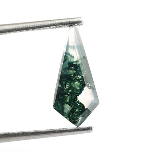 Natural Moss Agate Kite Shape Brilliant Cut, Moss Agate Loose Gemstone For Jewelry Making, Green Agate Birthday Gift Calibrated Size 13X6mm