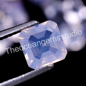 Natural Lavender Asscher Octagon Brilliant Cut, Lavender Quartz Loose Gemstone For Jewelry Making, Purple Lavender Calibrated Size 6X6 mm